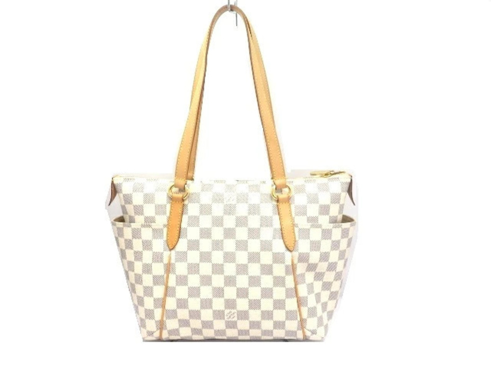 LOUIS VUITTON Totally Shoulder Tote Bag Damier Azur White